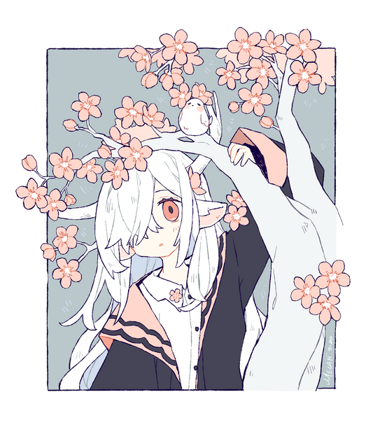 Deer with Cherry Blossom
