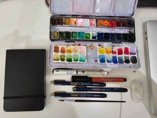 A book of watercolor drawings {Process Post}