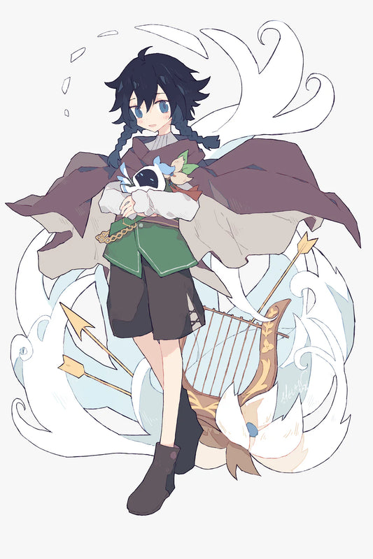 The Nameless Bard Genshin Impact Drawing