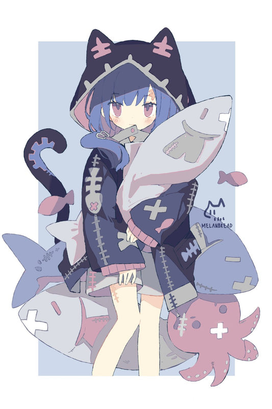 Cat x Fish 4x6" Mini Print