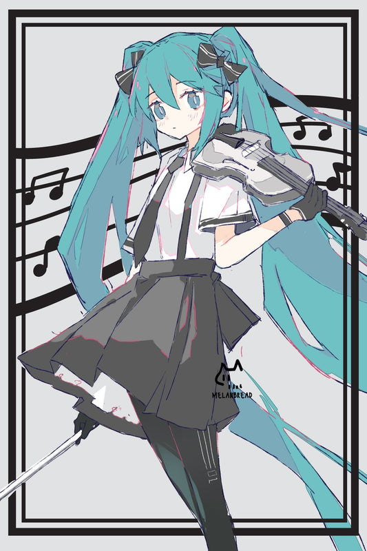 Violin Miku 4x6" Mini Print