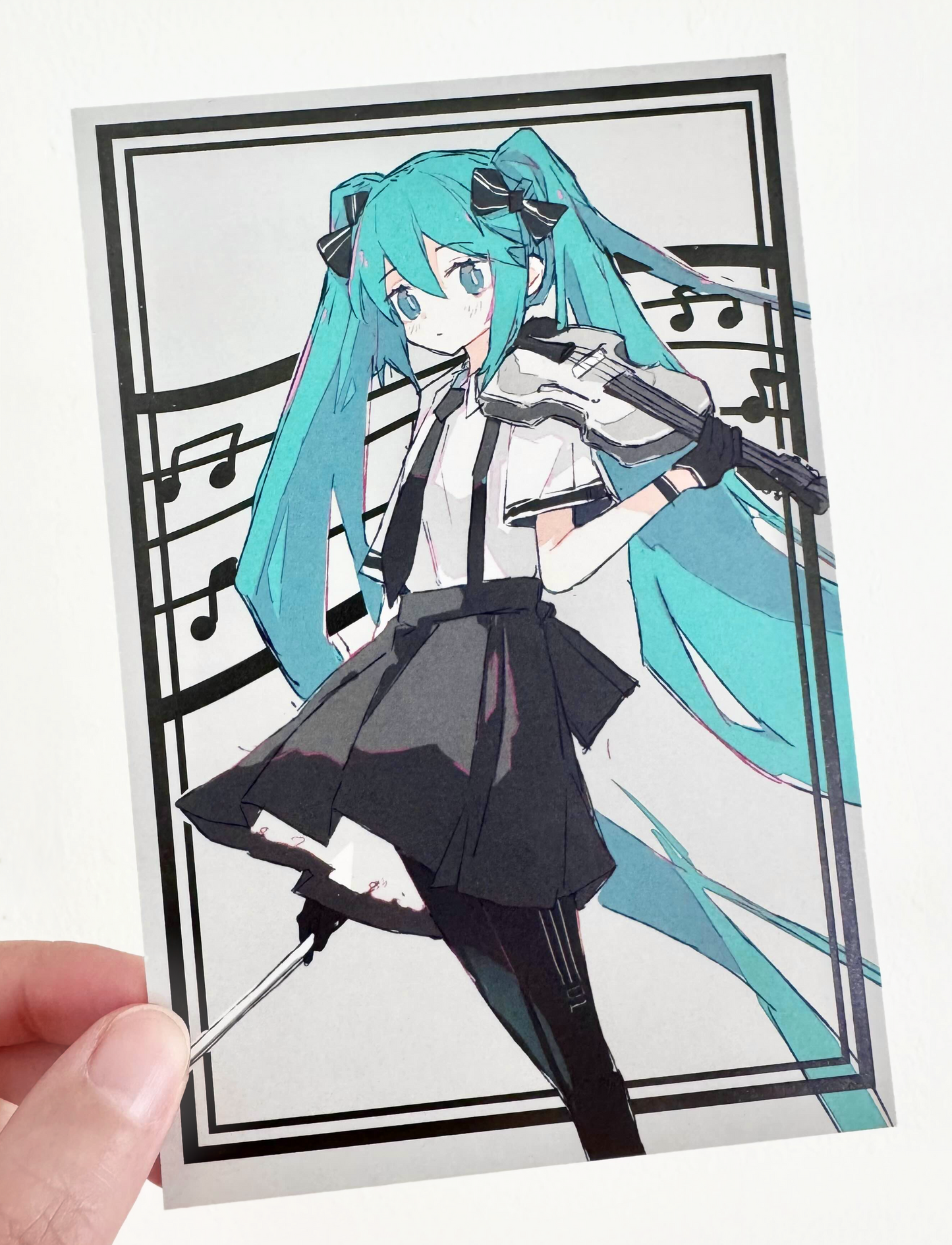 Violin Miku 4x6" Mini Print