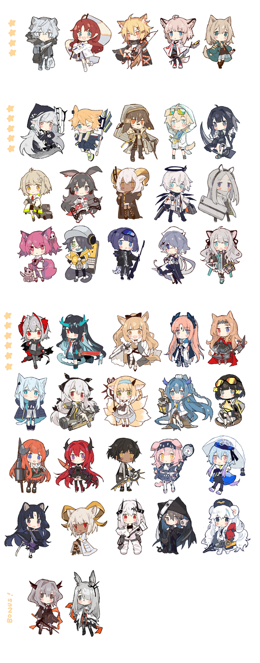 42 Arknight Chibis Done! {Process Post}