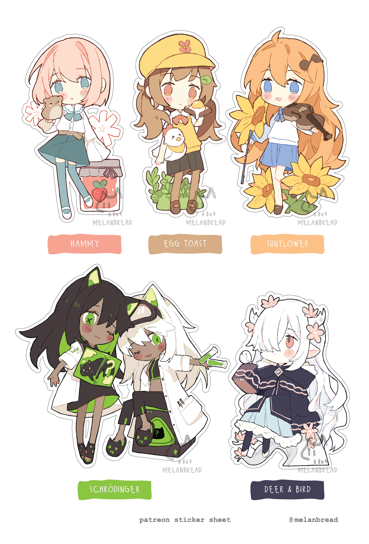 Original Characters Sticker Sheet Vol 1