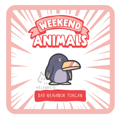 Weekend Animals Mini Enamel Pins (August 2024)
