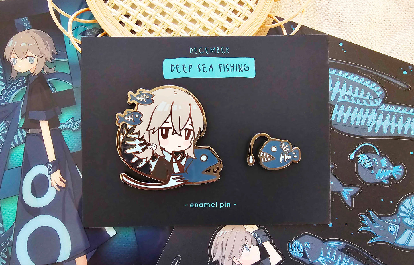 Deep Sea Fishing Enamel Pin (December 2025)