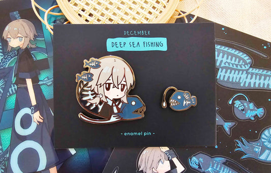 Deep Sea Fishing Enamel Pin (December 2025)