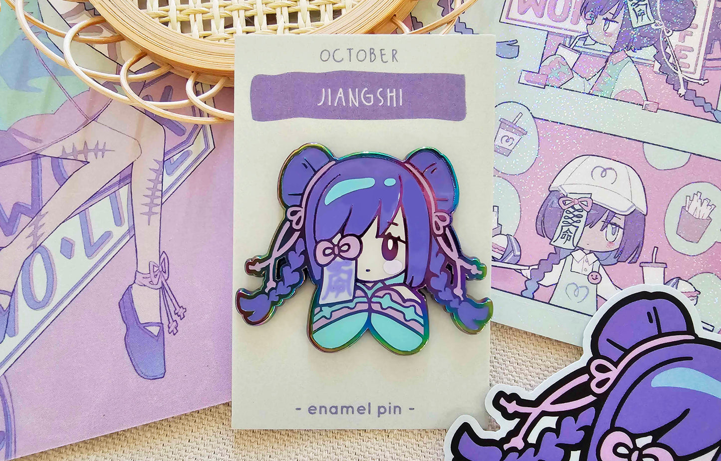 Jiangshi Enamel Pin (October 2025)