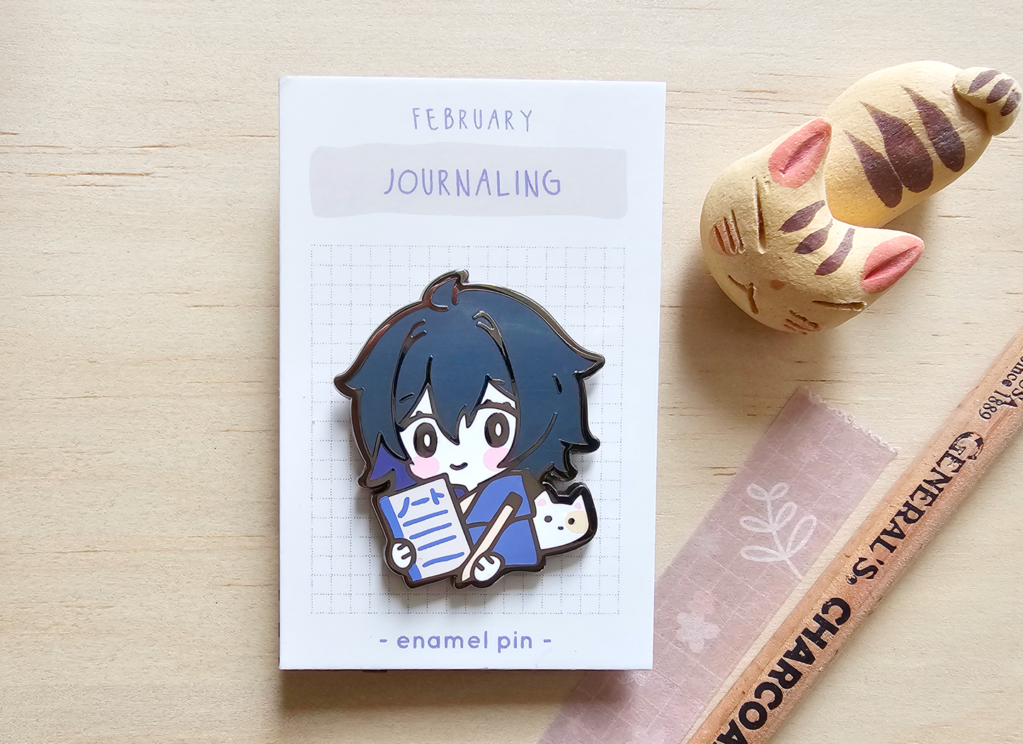 Journaling Enamel Pin (February 2024)